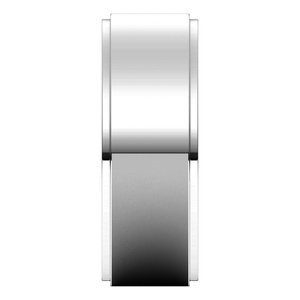 10K White 7 mm Flat Edge Band - BN & CO JEWELRY