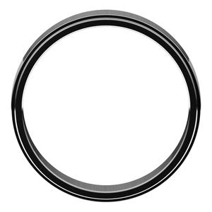 10K White 5 mm Flat Edge Band Size 8 - BN & CO JEWELRY