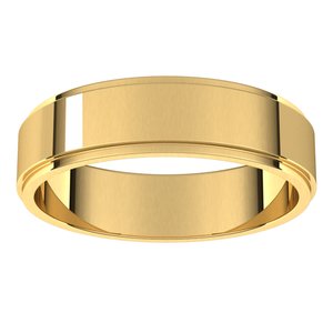 14K Yellow 5 mm Flat Edge Band Size 10 - BN & CO JEWELRY