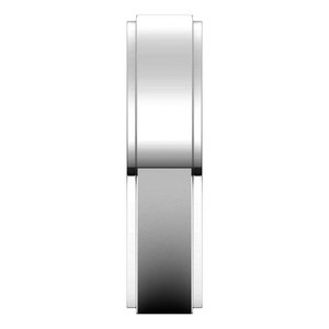 14K White 5 mm Flat Edge Band Size 7 - BN & CO JEWELRY