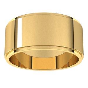 14K Yellow 9 mm Flat Edge Band Size 10.5 - BN & CO JEWELRY
