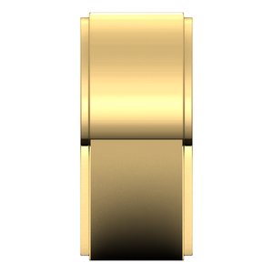 14K Yellow 9 mm Flat Edge Band Size 5.5 - BN & CO JEWELRY