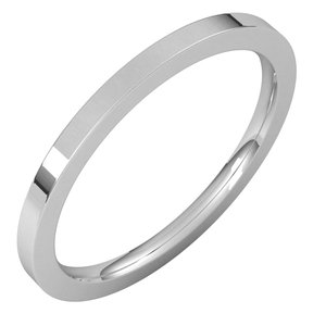 14K White 1.5 mm Flat Comfort Fit Band Size 7.5 - BN & CO JEWELRY