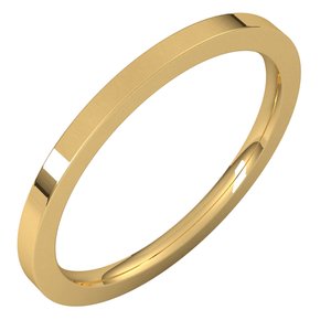 14K Yellow 1.5 mm Flat Comfort Fit Band Size 7 - BN & CO JEWELRY