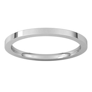 14K White 1.5 mm Flat Comfort Fit Band Size 12.5 - BN & CO JEWELRY