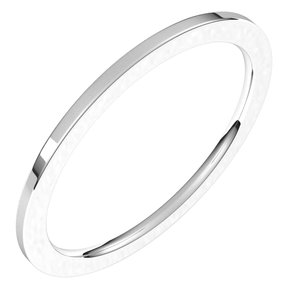 Platinum 1 mm Flat Comfort Fit Band Size 10 - BN & CO JEWELRY