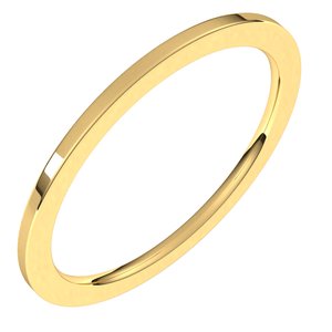 14K Yellow 1 mm Flat Comfort Fit Band Size 8 - BN & CO JEWELRY