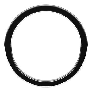 14K White 1 mm Flat Comfort Fit Band Size 7.5 - BN & CO JEWELRY