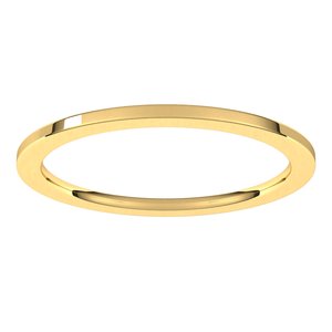 14K Yellow 1 mm Flat Comfort Fit Band Size 11 - BN & CO JEWELRY