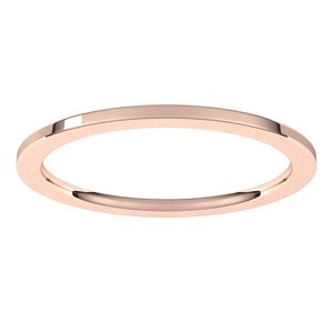 14K Rose 1 mm Flat Comfort Fit Band Size 8.5 - BN & CO JEWELRY