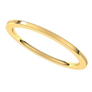 14K Yellow 1 mm Flat Comfort Fit Band Size 5 - BN & CO JEWELRY