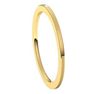 14K Yellow 1 mm Flat Comfort Fit Band Size 8 - BN & CO JEWELRY