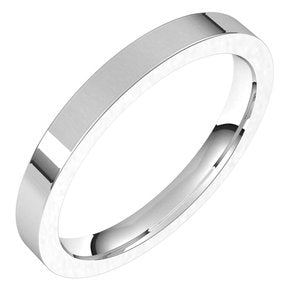 Sterling Silver 2.5 mm Flat Comfort Fit Band Size 12 - BN & CO JEWELRY
