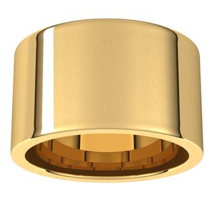 14K Yellow 12 mm Flat Comfort Fit Band Size 10.5 - BN & CO JEWELRY