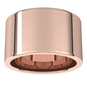 14K Rose 12 mm Flat Comfort Fit Band Size 8.5 - BN & CO JEWELRY