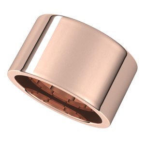 14K Rose 12 mm Flat Comfort Fit Band Size 8.5 - BN & CO JEWELRY