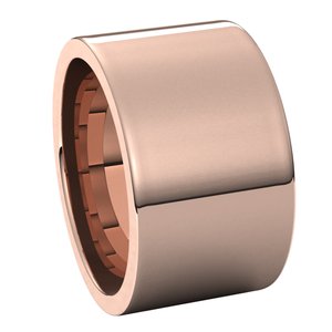 14K Rose 12 mm Flat Comfort Fit Band Size 8.5 - BN & CO JEWELRY