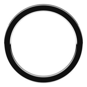 18K White 2 mm Flat Comfort Fit Band Size 8 - BN & CO JEWELRY