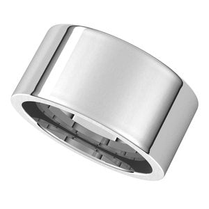 14K White 10 mm Flat Comfort Fit Band Size 14 - BN & CO JEWELRY