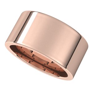 14K Rose 10 mm Flat Comfort Fit Band Size 11 - BN & CO JEWELRY