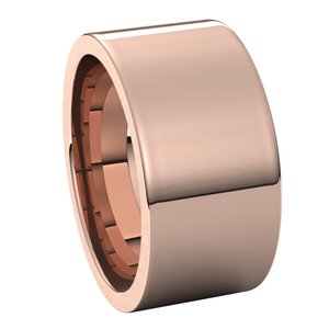 14K Rose 10 mm Flat Comfort Fit Band Size 11 - BN & CO JEWELRY