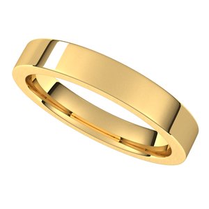 14K Yellow 3.5 mm Flat Comfort Fit Band Size 7 - BN & CO JEWELRY