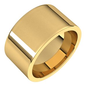 14K Yellow 11 mm Flat Comfort Fit Band - BN & CO JEWELRY