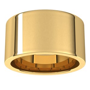 14K Yellow 11 mm Flat Comfort Fit Band - BN & CO JEWELRY