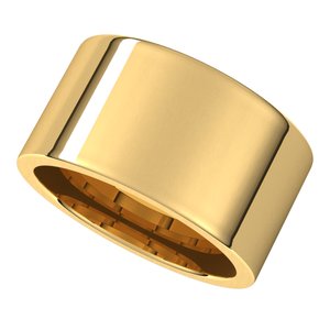 14K Yellow 11 mm Flat Comfort Fit Band - BN & CO JEWELRY