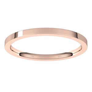 14K Rose 1.5 mm Flat Comfort Fit Light Band Size 11 - BN & CO JEWELRY