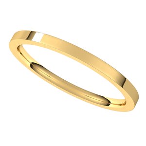14K Yellow 1.5 mm Flat Comfort Fit Light Band Size 5.5 - BN & CO JEWELRY