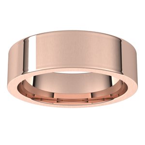 14K Rose 6 mm Flat Comfort Fit Band Size 7.5 - BN & CO JEWELRY