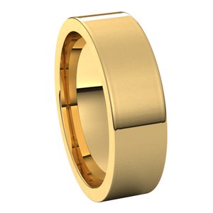 10K Yellow 6 mm Flat Comfort Fit Band Size 11 - BN & CO JEWELRY