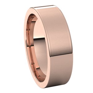 14K Rose 6 mm Flat Comfort Fit Band Size 7.5 - BN & CO JEWELRY