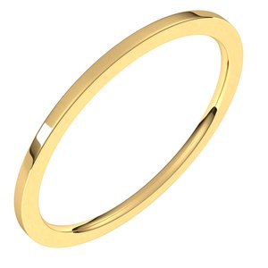 18K Yellow 1 mm Flat Comfort Fit Light Band Size 6.5 - BN & CO JEWELRY