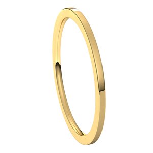 18K Yellow 1 mm Flat Comfort Fit Light Band Size 6.5 - BN & CO JEWELRY