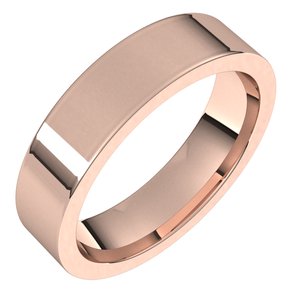 14K Rose 5 mm Flat Comfort Fit Band Size 12.5 - BN & CO JEWELRY