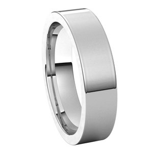 18K Palladium White 5 mm Flat Comfort Fit Band Size 8 - BN & CO JEWELRY
