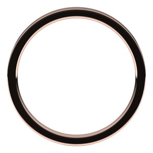 18K Rose 2 mm Flat Comfort Fit Light Band Size 8 - BN & CO JEWELRY