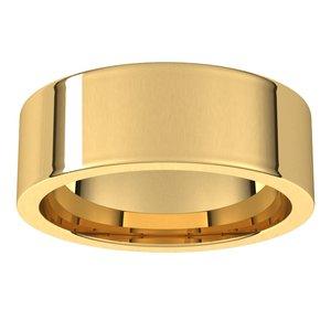 14K Yellow 7 mm Flat Comfort Fit Band Size 8 - BN & CO JEWELRY