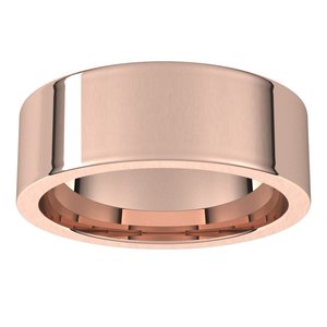 14K Rose 7 mm Flat Comfort Fit Band - BN & CO JEWELRY
