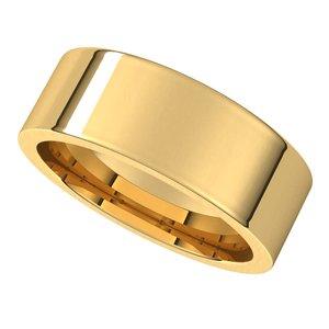 14K Yellow 7 mm Flat Comfort Fit Band Size 8 - BN & CO JEWELRY