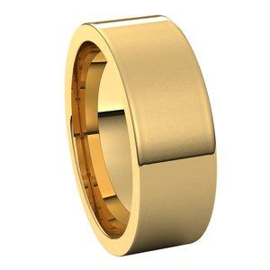 14K Yellow 7 mm Flat Comfort Fit Band Size 8 - BN & CO JEWELRY