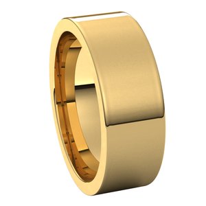 10K Yellow 7 mm Flat Comfort Fit Band - BN & CO JEWELRY
