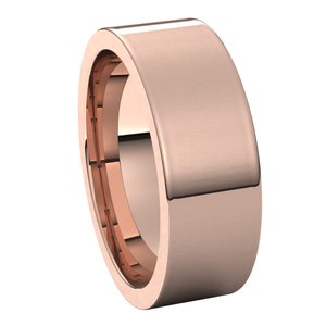 14K Rose 7 mm Flat Comfort Fit Band - BN & CO JEWELRY
