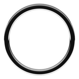 14K White 3 mm Flat Comfort Fit Light Band Size 6.5 - BN & CO JEWELRY