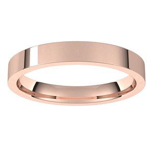 14K Rose 3 mm Flat Comfort Fit Light Band Size 5.5 - BN & CO JEWELRY