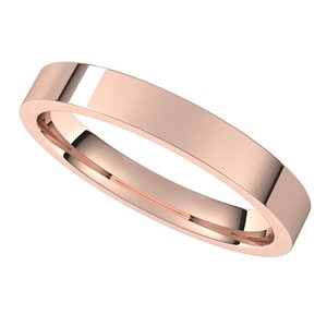 14K Rose 3 mm Flat Comfort Fit Light Band Size 6.5 - BN & CO JEWELRY