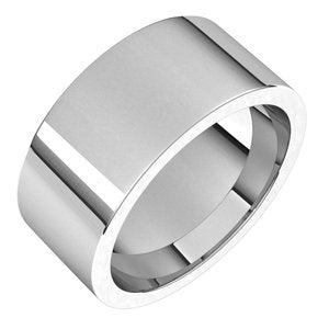 10K White 9 mm Flat Comfort Fit Band - BN & CO JEWELRY