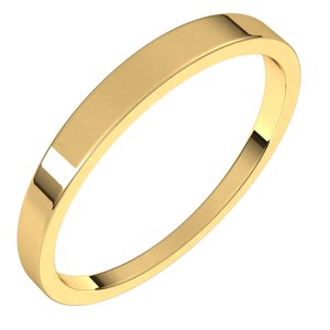14K Yellow 2.5 mm Flat Tapered Band Size 5 - BN & CO JEWELRY